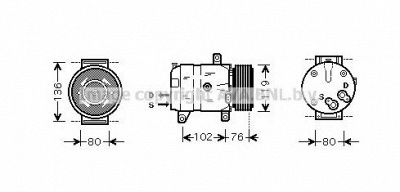AVA QUALITY COOLING rtk069 -  Компрессор, кондиционер